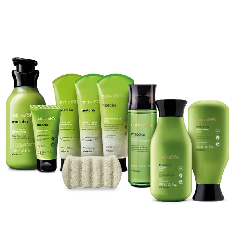 Imagem dos produtos Nativa Spa do Botic´rio, esses são os combos Matcha