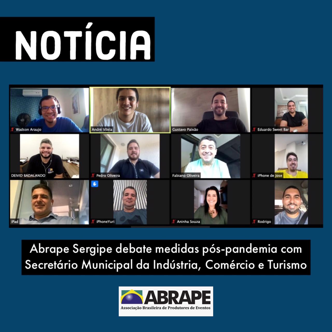 reunião virtual da Abrape Sergipe