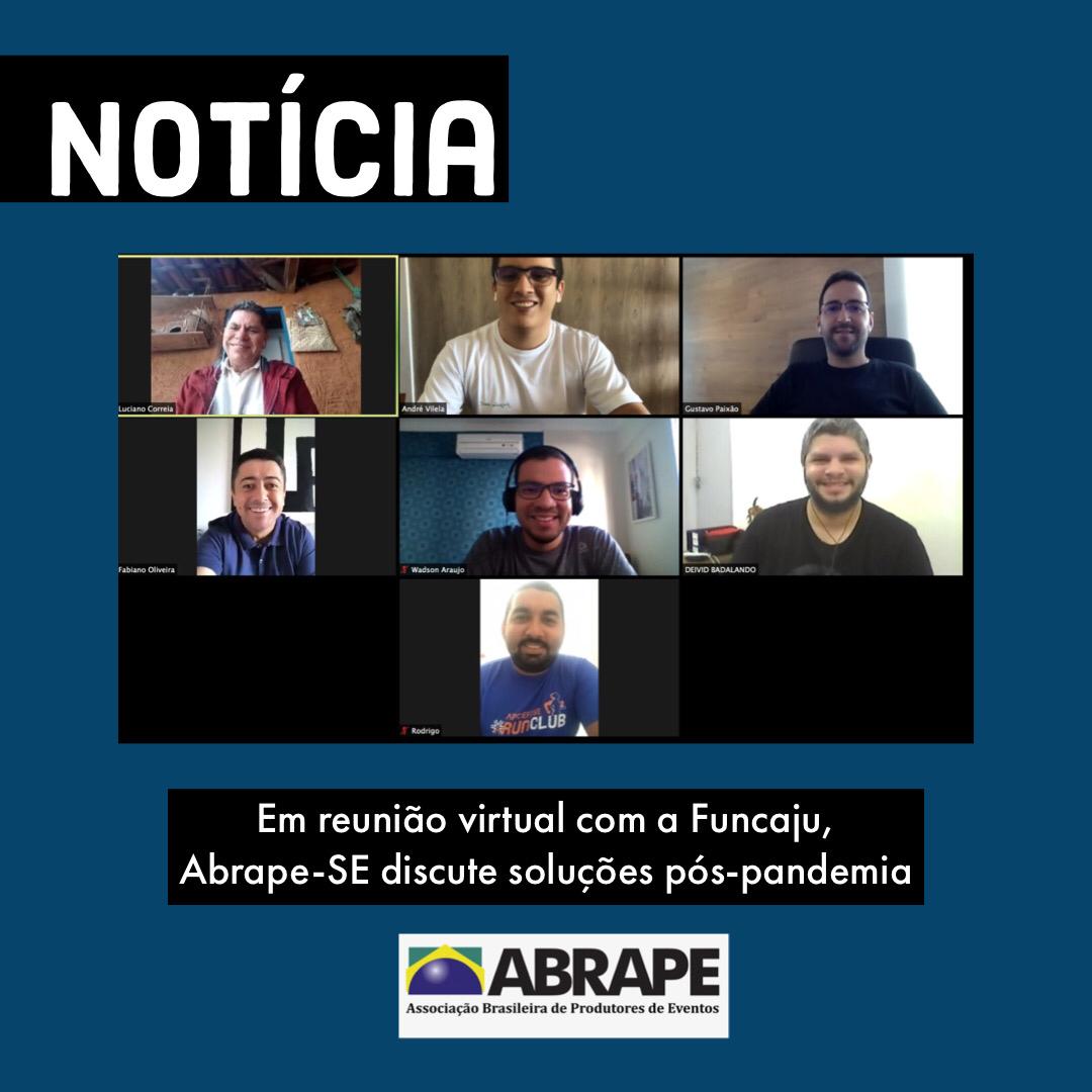 Reujnião virtual da Abrape-SE com a Funcaju