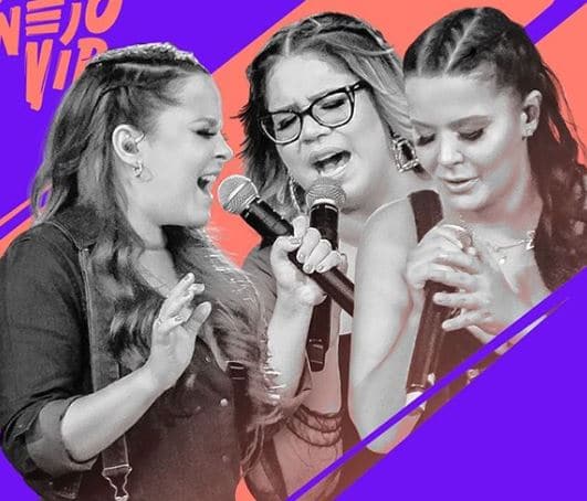 na imagem as cantoras, Marília Mendonça e maiara e Maraisa