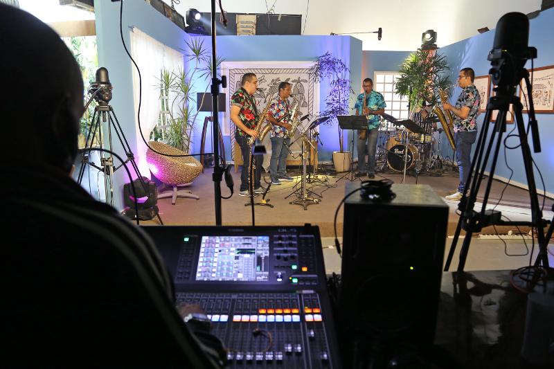 foto da gravação do programa Janela para as artes