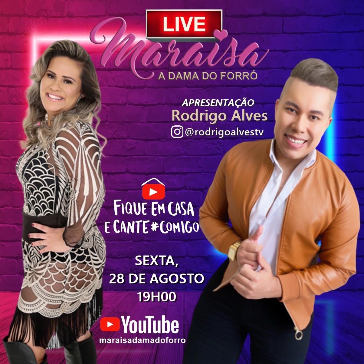 Live de Maraísa com apresentação de Rodrigo Alves